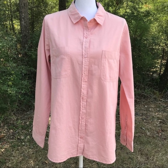 Boyfriend Button Up Oxford Shirt Size L - Picture 2 of 6